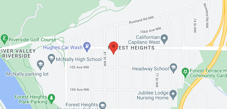 map of 10530 80 ST NW